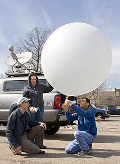 Vortex2 weather balloon launch