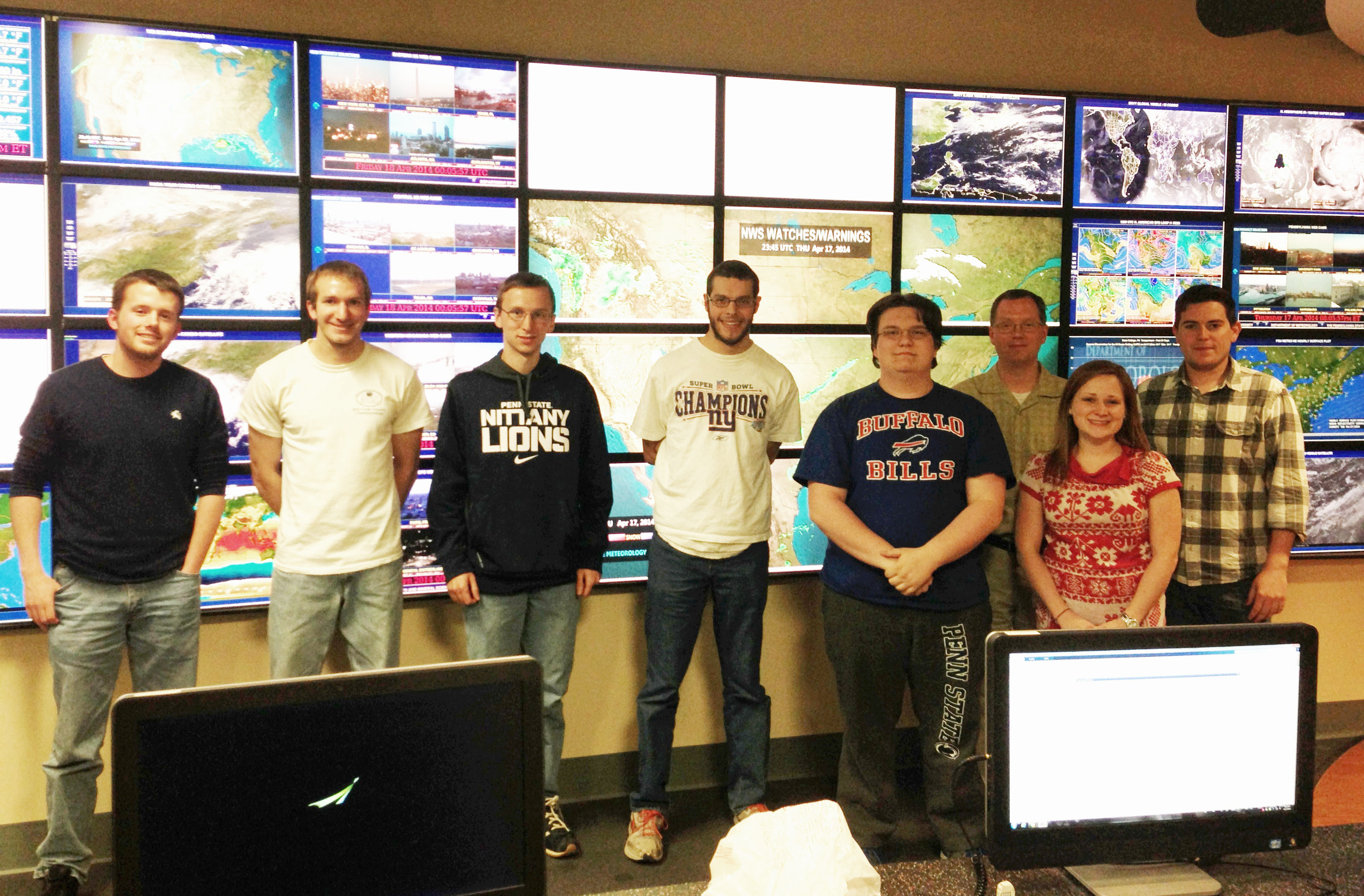 Members of Penn State's 2013-14 Weather Challenge championship team.